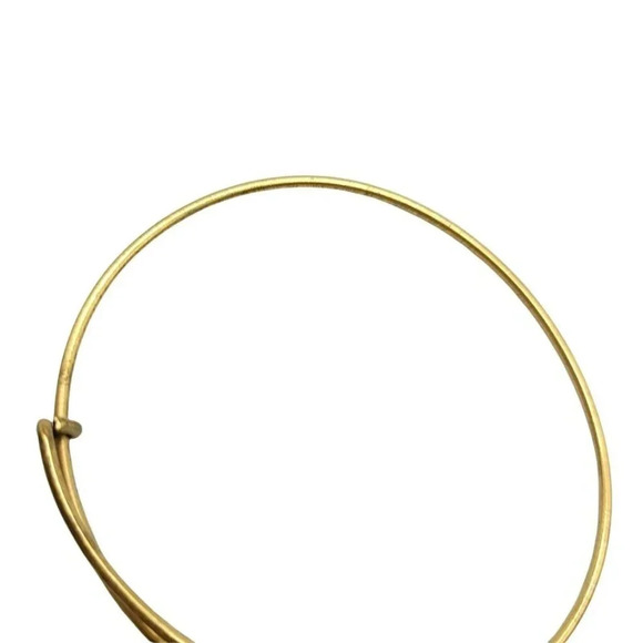 ALEX and ANI Gold Tone 4 Leaf Clover 🍀 Expandable Charm Bangle Bracelet - Picture 3 of 4